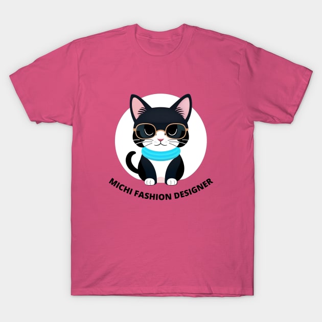 Michi Fashion Designer T-Shirt by Cat Lover Store